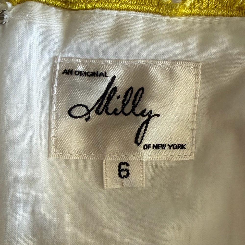 Y2K Vintage Original Milly of New York Mini Dress Embroidered Details Size 6 - Picture 6 of 11